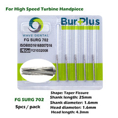 Wave Dental Carbide Burs Surgical Long FG SURG 700 701L 702L 25mm High Speed