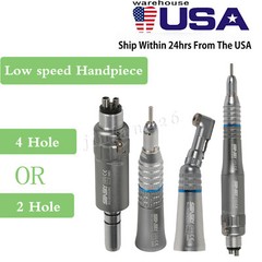 Dental Fiber Optic LED Handpiece Low Speed Straight Contra Angle 4-H Motor UDM