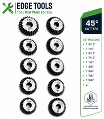 Engine Valve Seat High Carbon Steel Face HCS Cutter 15 Pc Set USA EDGE TOOLS