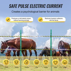 3366Ft 1026M Electric Fence Wire Fencing Polywire Horse Cattle Livestock