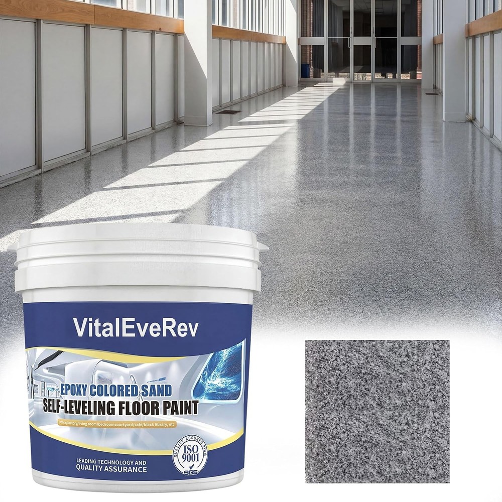 Epoxy Colored Sand Floor Paint, High-Gloss Self-Leveling Epoxy Coating for Inter