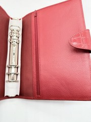 Filofax A5 Calypso Red Leather Organizer Planner -retired Unused