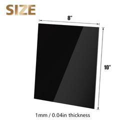 Black Plexiglass Sheets 8×10 – 12 Pack, 0.04″ Thick