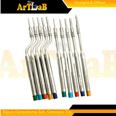 10 Count | Implant Chisel Bone Osteotomes, 2.6mm to 5mm Diameter, Premium