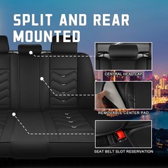 Car Seat Covers Mercedes GLE 450 2020-2026 Luxury Nappa Leather Set Black White
