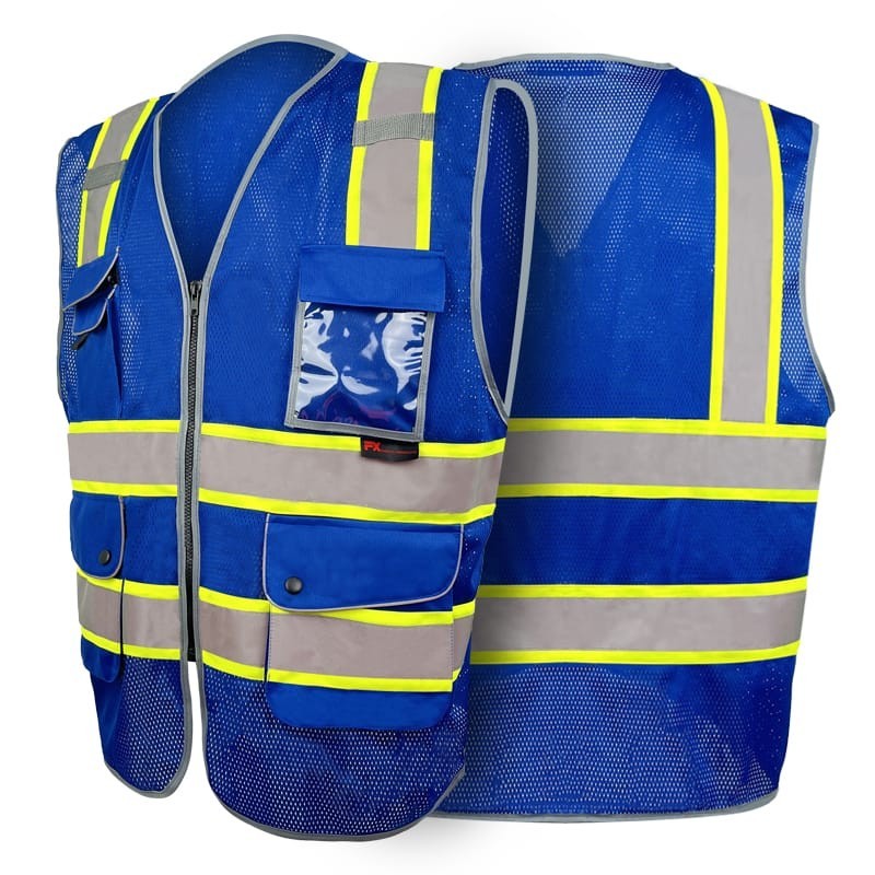FX Royal Blue Hi-Vis Reflective Safety Vests