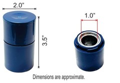 Lead Pig Shielded Container 2″ Dia Screw Top Plastic Shell Refurb