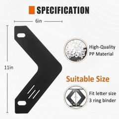 Binder Sheet Lifters 11 X 6 in 3 Ring Page Protectors Heavyweight PP
