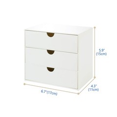 3-Drawer Vanity Organizer, Compact Storage Organization Drawers Set for Cosme…