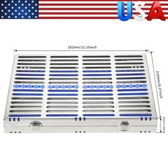 10 DENTAL SURGICAL AUTOCLAVE STERILIZATION CASSETTE BOX FOR 20 INSTRUMENTS