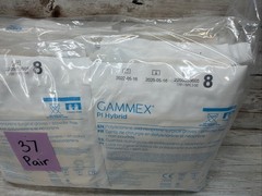 Gammex PI Hybrid Surgical Gloves Sterile Ansell *37 Pair* Size: 8 *See Date*5-25