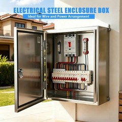 Electrical Enclosure 12x10x6, 304 Stainless Steel Enclosure IP66