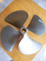 Acme Brass 381 Propellor, 13.5″x17.5″x 1 1/8″, 4 Blade, Bent Blade, Used