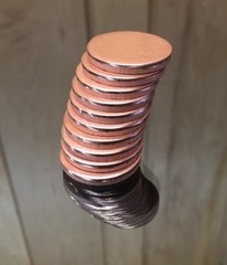 Copper Disk Circle Blanks 1″ Diameter 1/8” Thick 10 Pieces Disc Discs Disks