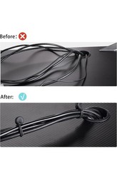 Cable Ties Magnetic 8 PCS Reusable Cable Ties Black