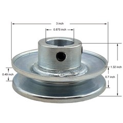 Saelno A300-7/8 Single Groove Web Sheaves, v Belt Pulley 7/8 inch bore 3″ OD,…
