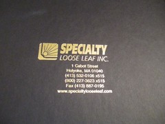 SPECIALTY LOOSE LEAF Piano-Hinge Compression/Pull Binder Expands 3″ – 5-1/2″ EUC