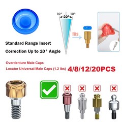 US Locator Tapered Overdenture Abutment Fit Hiossen/NobelActive /Zimmer/Adin/MIS
