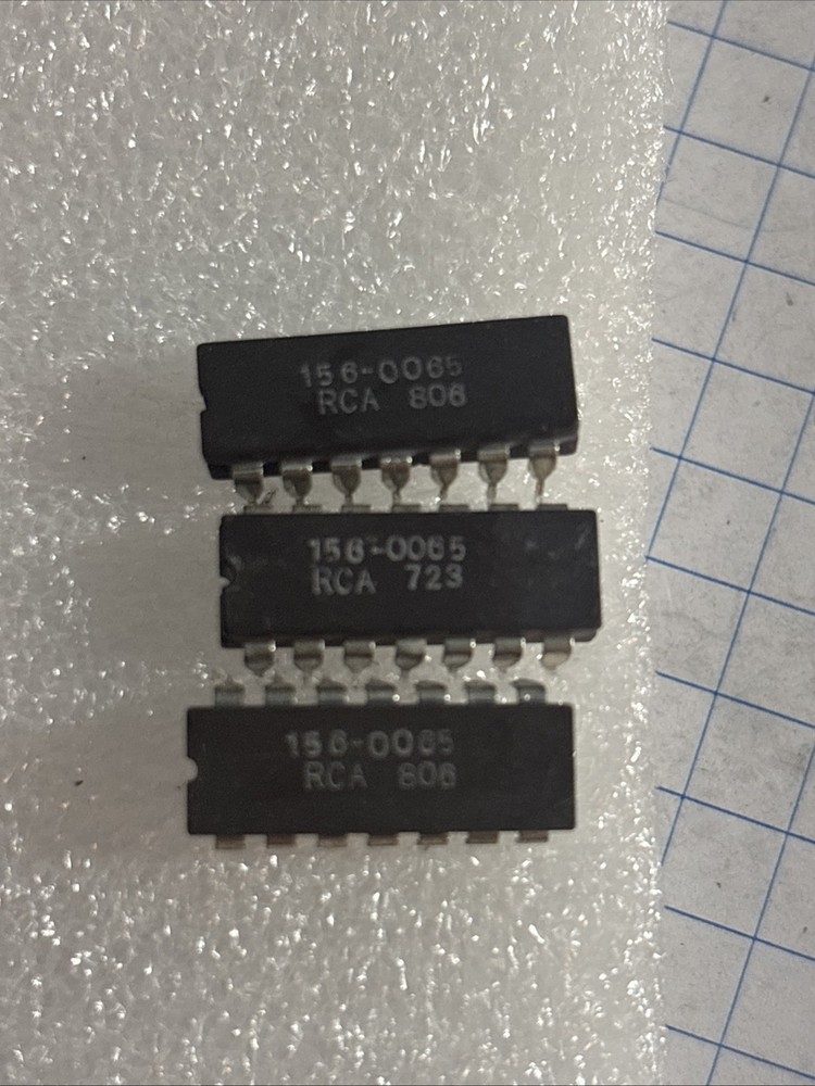 Lot (3) RCA Tektronix 156–0065 Transistor Array DIP14 IC Chip @ICW