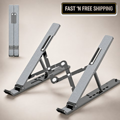 Adjustable Laptop Stand, Portable Laptop Riser for Desk, Abs+ Silicone, Foldable