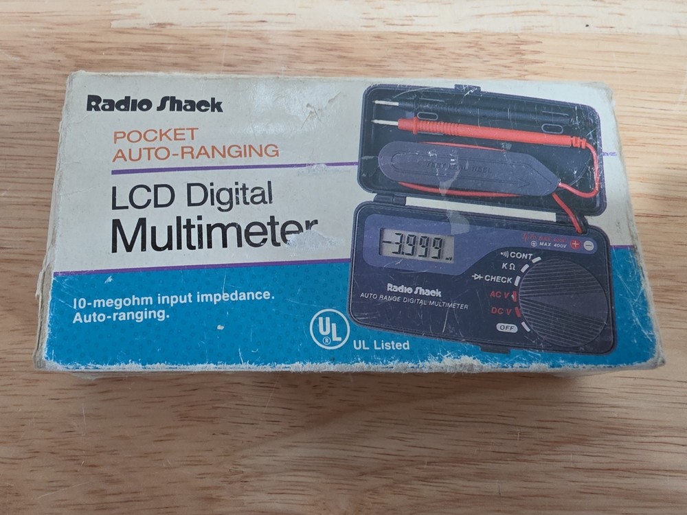 Vtg Radio Shack 22-179A Pocket LCD Digital Multimeter Electronic Test Auto-Range