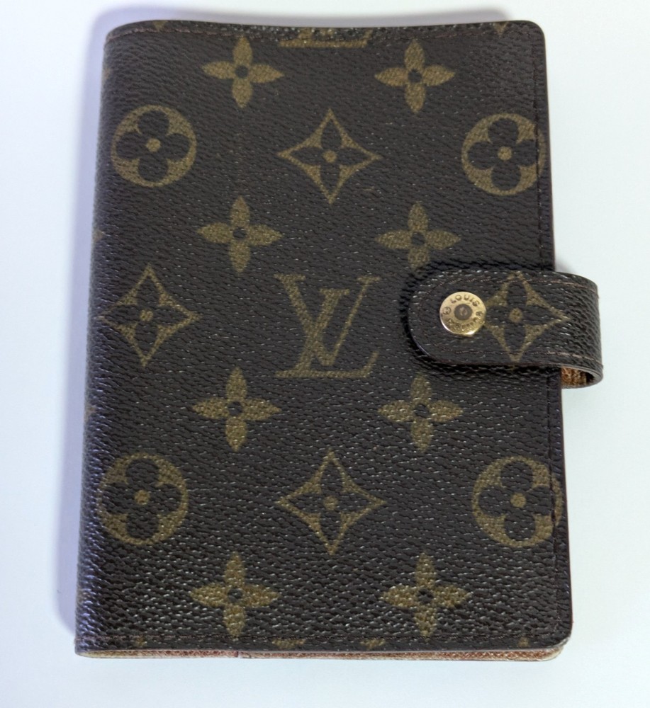 LOUIS VUITTON Monogram Agenda PM Notebook Cover R20005 Authentic 14.2cm x 10.2cm