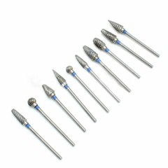 10Pcs Dental Tungsten Steel Carbide Burs 2.35mm Burrs Drill Polishing Cutter