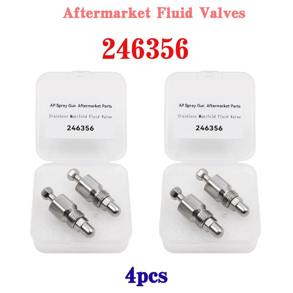 Aftermarket 4Pcs 246356 fluid VALVE fits Fusio Air Purge AP Spray Gun