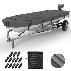 Jon Boat Cover 10-12ft,1200D 5-Layer Waterproof Oxford Fabric,Heavy Duty UV P…