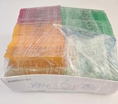 Memorex Multi Color Slim Jewel CD/DVD Cases Lot of 63 Pink Green Orange Blue