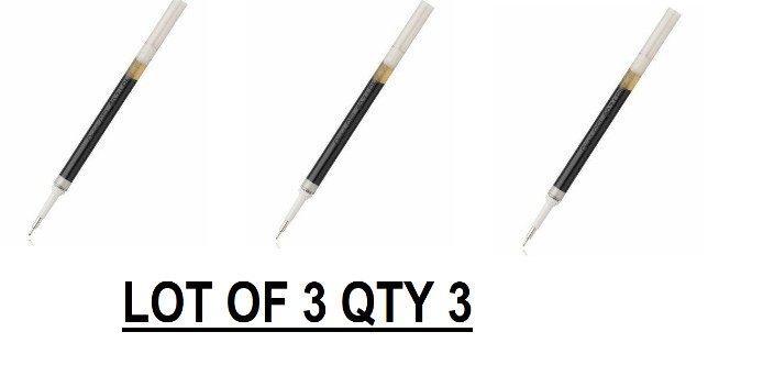 Lot of 3 Pentel Energel Retractable 0.7mm Liquid Pen Refill 0.70mm Medium Point