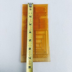 Vintage Du Pont DuPont Printers Yellow Stamp Cyrel Deep Relief Rubber Rare!