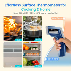 Infrared Thermometer Upgrade 774, Heat Temperature Temp Gun for Cooking, Laser I
