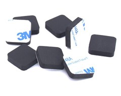 3/4″ Sq x 3/16″ Tall Rubber Feet for Electronics Repair & Restore, 3M Backing