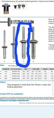All Aluminum Bulb Tite Rivets With Rubber Washer # RV6603-09-06.