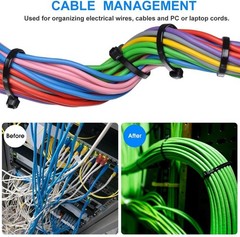 Zip Ties 8 inch Black Zip Ties with 50 Pounds Tensile Strength,Cable Ties,100…
