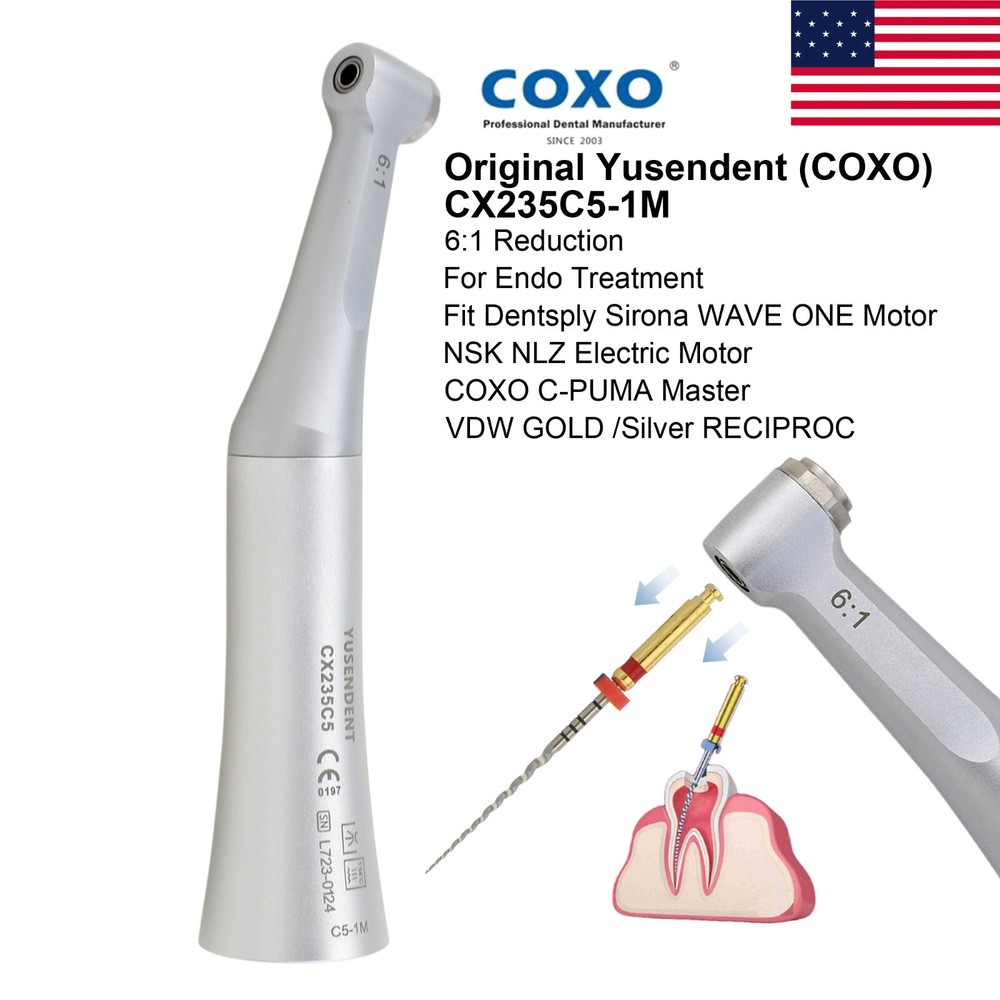 Dental Endodontic Handpiece 4:1 6:1 8:1 10:1 16:1 Contra Angle For Dentsply VDW