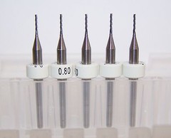 (5) – 0.80mm (.0315″) CARBIDE END MILL, 3 FLUTE LONG FLUTE 1700W0315.195 (USA)