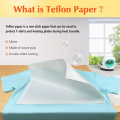 30 Pack PTFE Teflon Paper 16×11.7″ 20 Sheets and Teflon Paper 8.5×11″ 10 Sheets