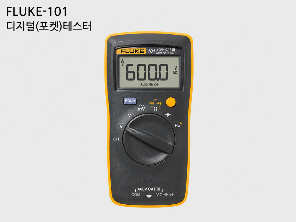 FLUKE 101 Digital Multimeter Pocket AC DC Volt Tester CAT III 600V