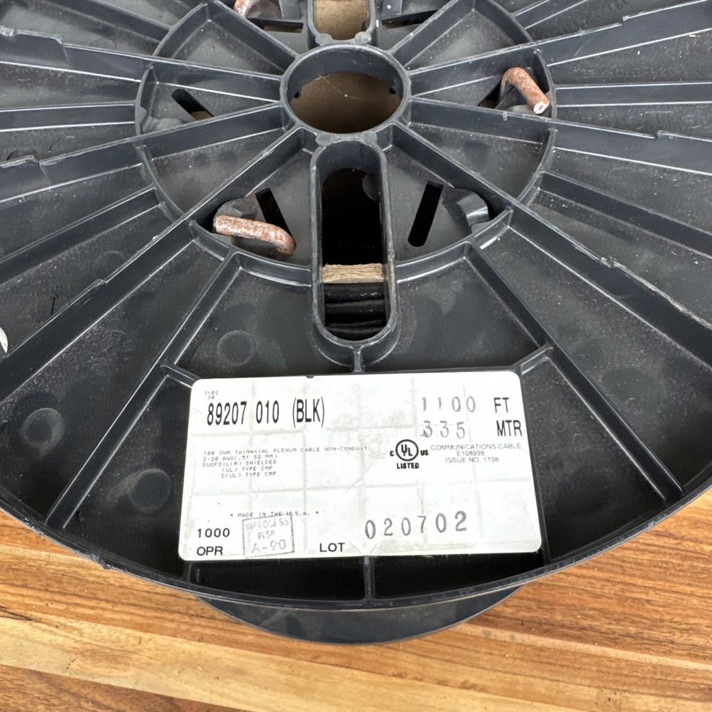 Belden 89207 010 (BLK) sold per foot/minimum 25 feet