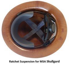 MSA Skullgard Full Brim Hard Hat With Ratchet Suspension – Natural Tan