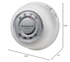 Honeywell Home Ct87N1001 The Round Non-Programmable Manual Thermostat Large