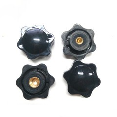 Thumb Screw Bolts Female Thread Black Round Fluted Clamping Knob M4 to M12