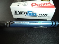 12 PENTEL EnerGel PRO BLUE FRAUD & WATER PROOF INK Gel Pens 0.7 mm BLACK barrel