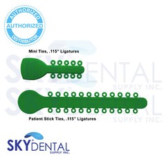 Orthodontic Elastic Ligature Ties Bands Dental Patient Sticks Brackets 1008pcs
