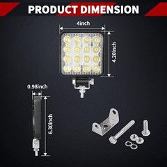 40W LED Work Light Cab Driving Lamp Flood Fit Case IH New Holland Tractor
