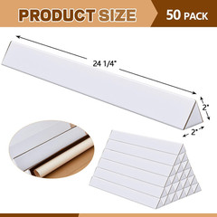 50 Pcs Triangle Mailing Shipping Tubes 24.25″ L x 2″ w x 2″ h Oyster White Corru