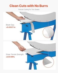 VEVOR Hand Plate Shear, 31.5 in Max Cutting Length, Manual Sheet Metal Shear …