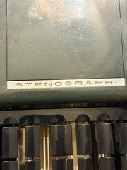 Vintage 1980’s Stenograph Court Reporter Shorthand Machine Case, Paper FREE SHIP
